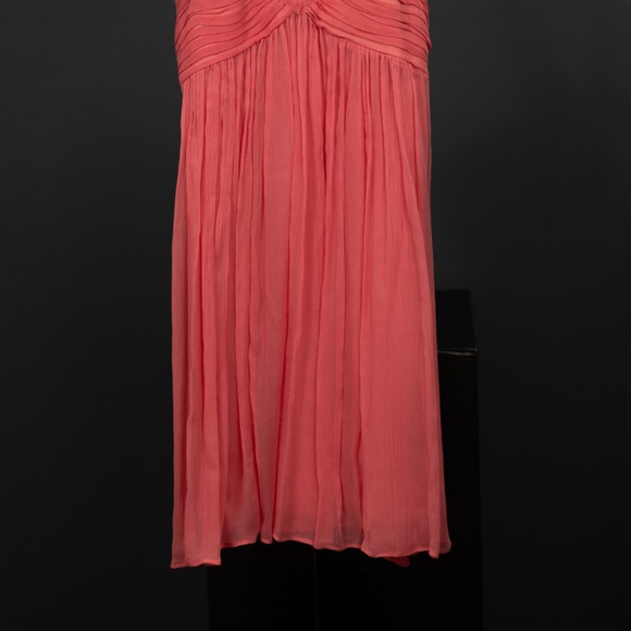 BCBG MaxAzria Summer Dress Size 4 Low Cut Pink - Picture 6 of 7